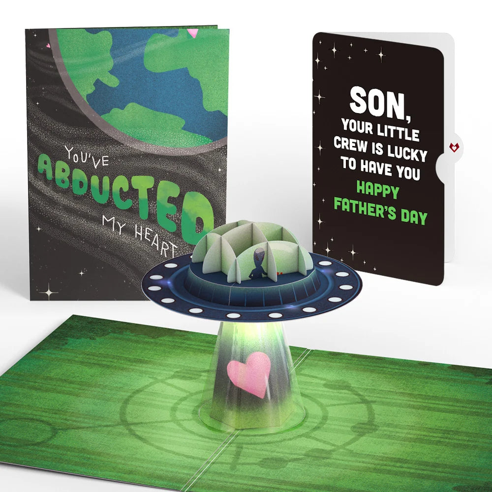 You've Abducted My Heart Father’s Day Light-Up Pop-Up Card and Sentiment Set for Son