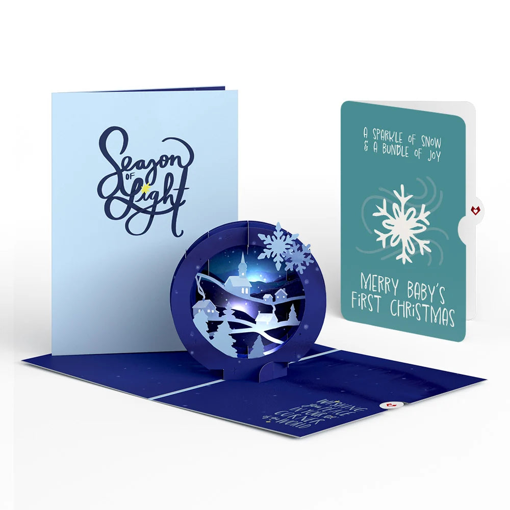 Season of Light Winter Village Light-Up Pop-Up Card and Sentiment Set for Baby