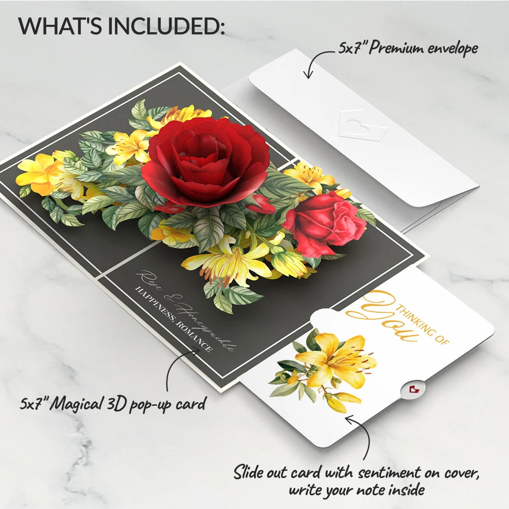 Born to Bloom: June Birth Month Flowers Thinking of You Pop-Up Card and Sentiment Set