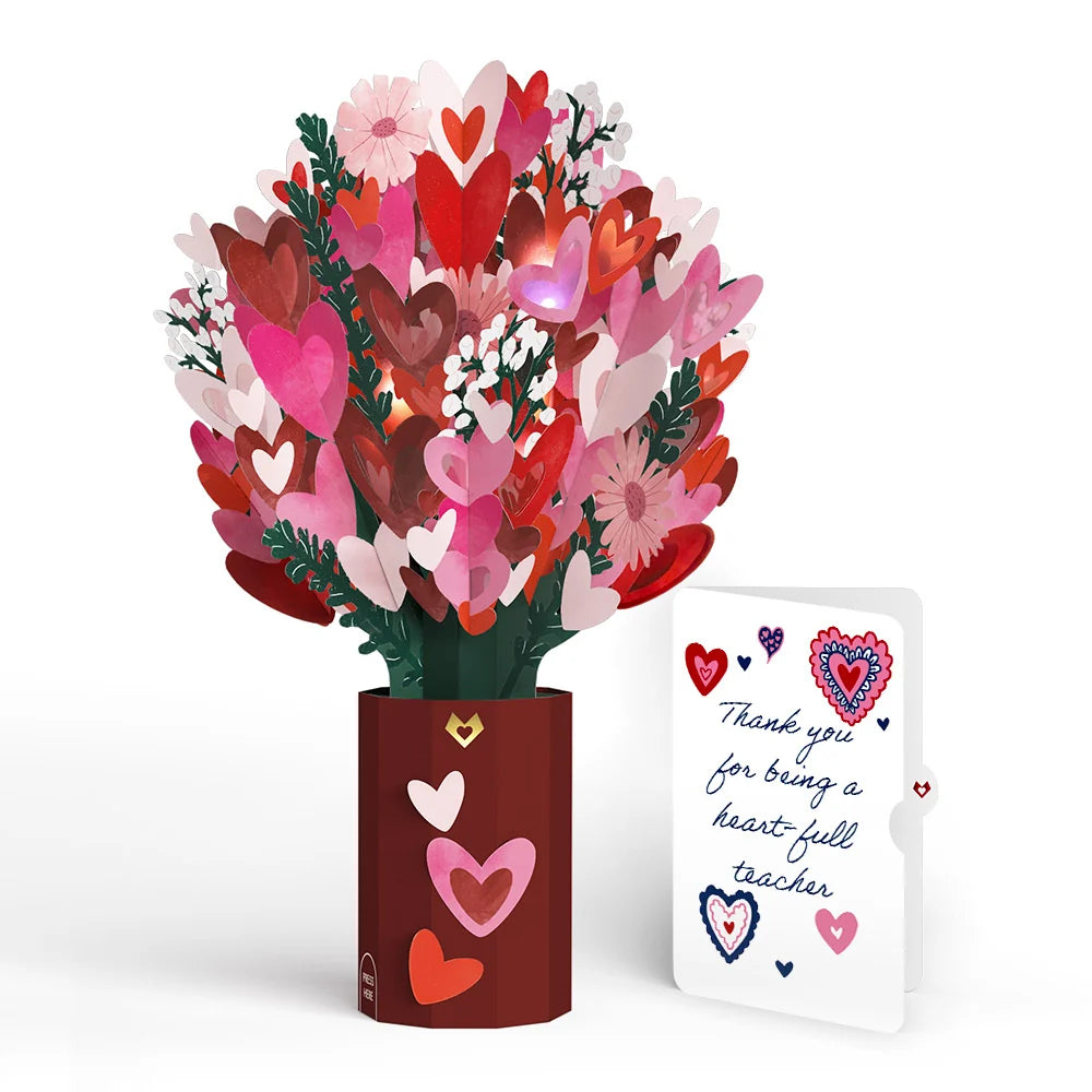 Whimsical Hearts Thank You Light-Up Bouquet and Sentiment Set for Teacher
