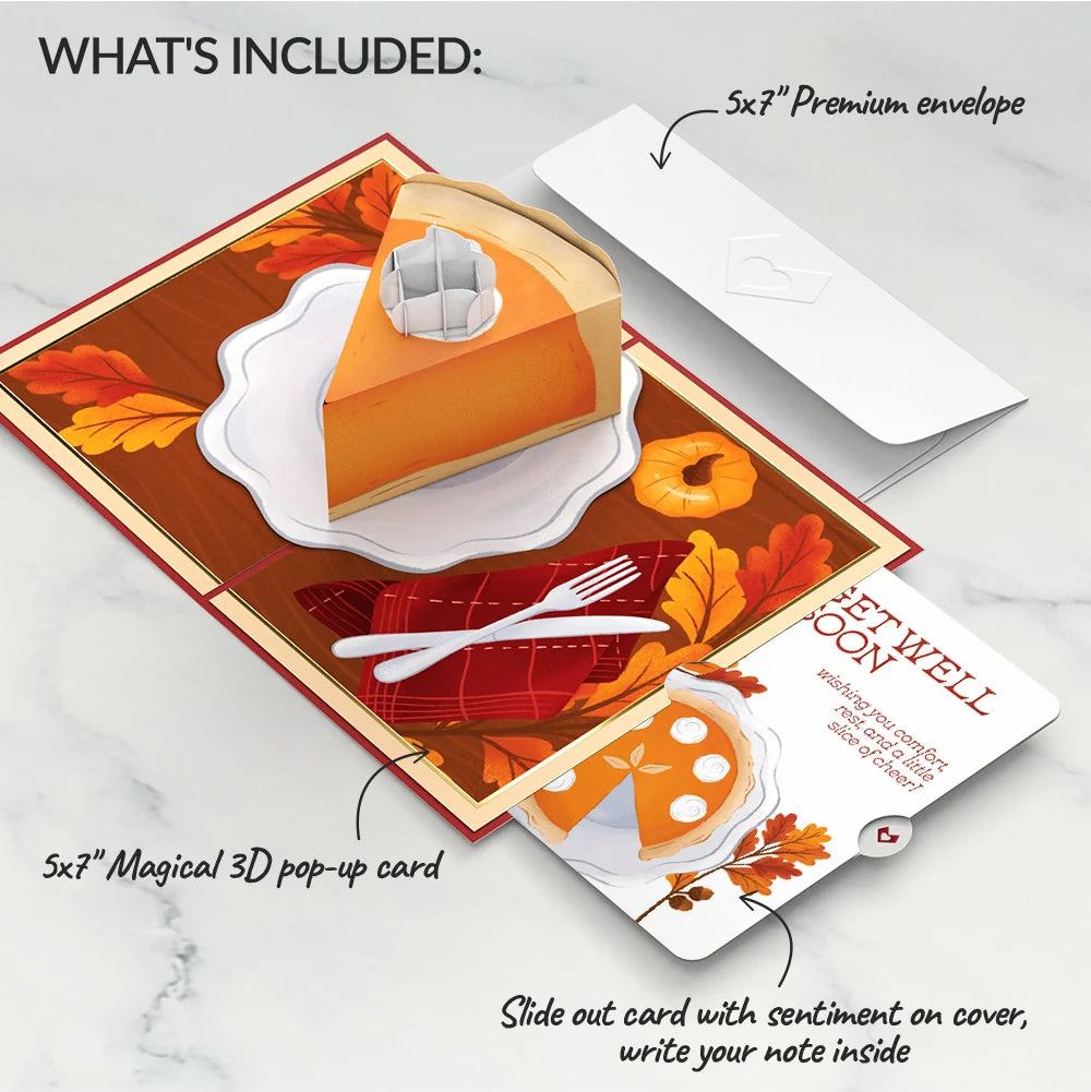 Pumpkin Pie Get Well Soon Pop-Up Card and Sentiment Set