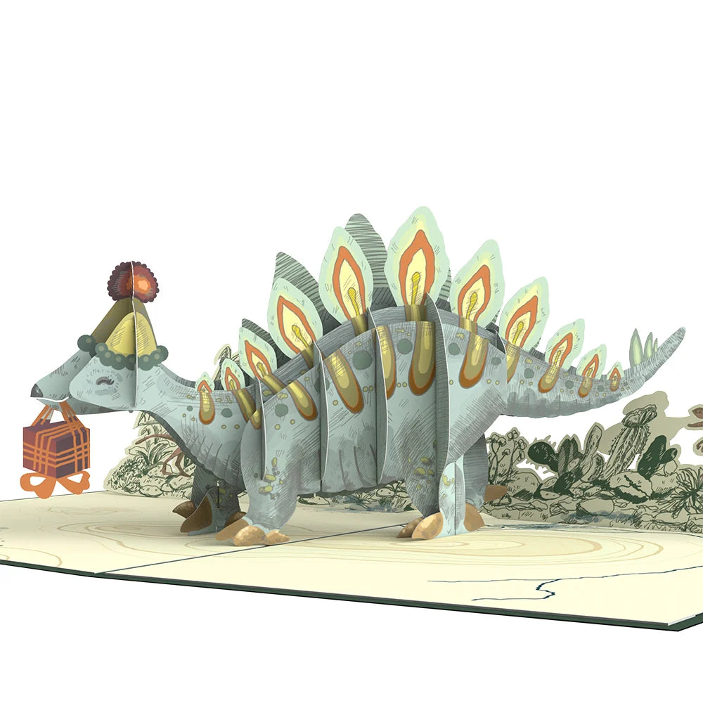 Stegosaurus Birthday Pop-Up Card