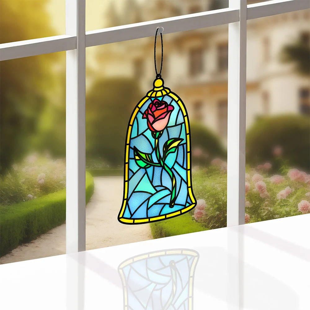 Disney's Beauty and The Beast Tale as Old as Time Suncatcher Card
