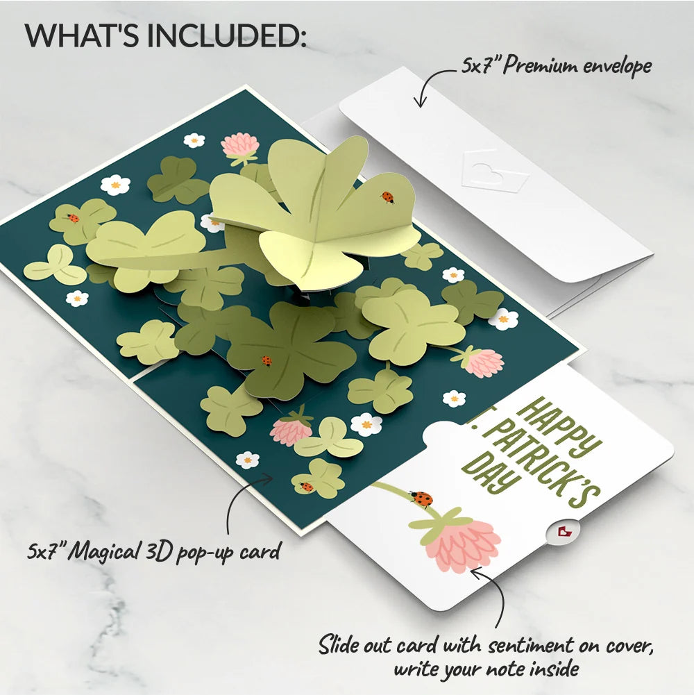 Shamrock Fields St. Patrick’s Day Pop-Up Card and Good Luck Bloom Sentiment Set