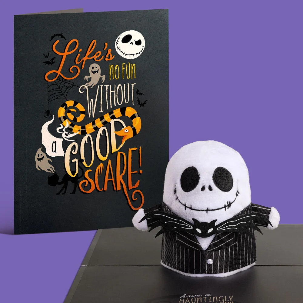 Disney Tim Burton's The Nightmare Before Christmas 'Hauntingly Happy Day' Jack Skellington Plushpop Card