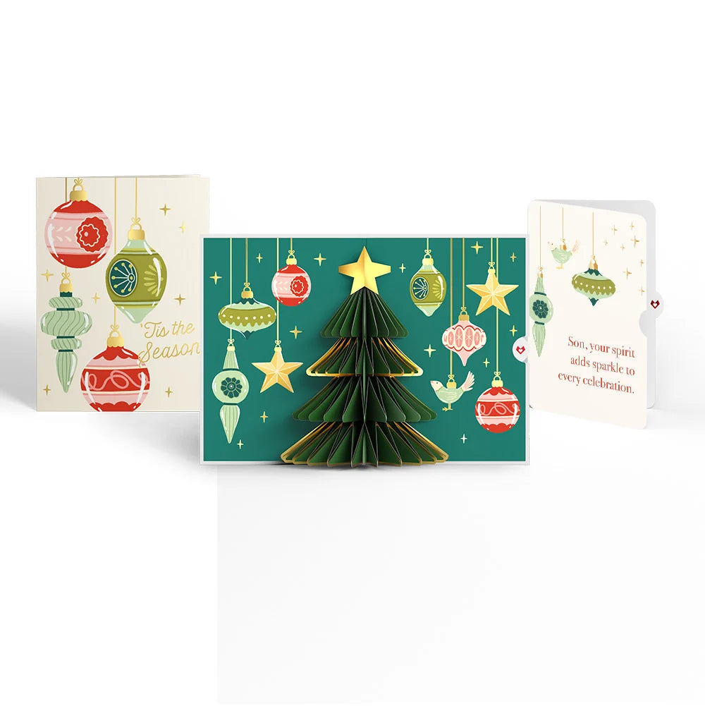 Tis the Season Christmas Tree Pop-Up Card and Sentiment Set for Son