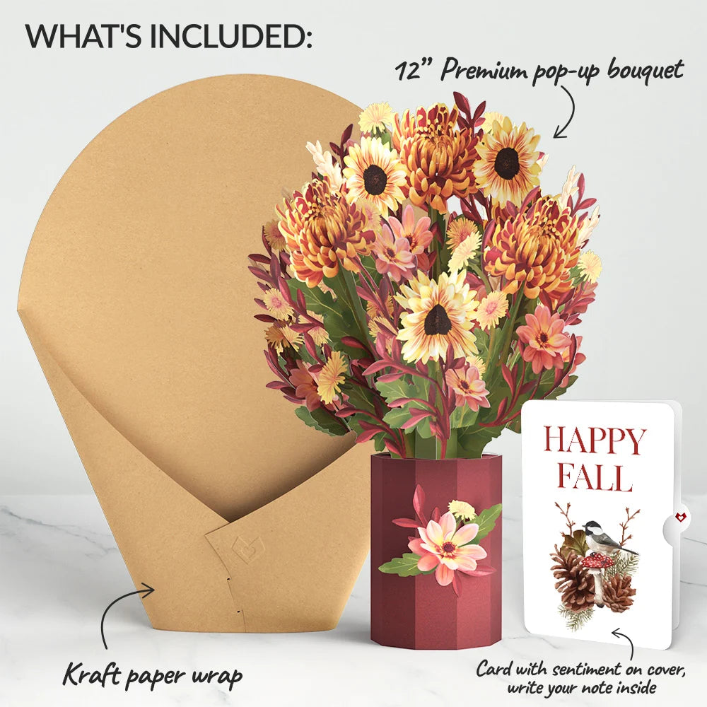 Fall Sunshine Bouquet and Sentiment Set
