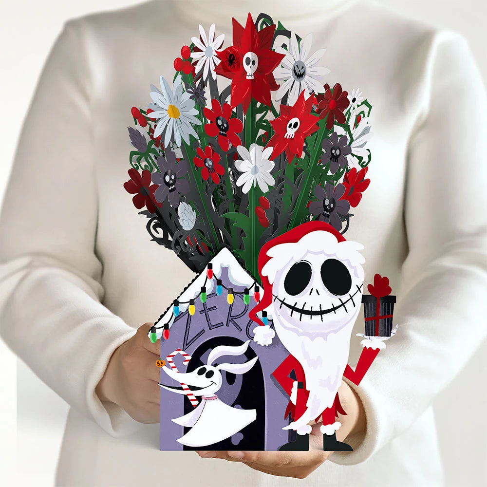 Disney Tim Burton’s The Nightmare Before Christmas Santa Jack Skellington Flower Buds Bouquet
