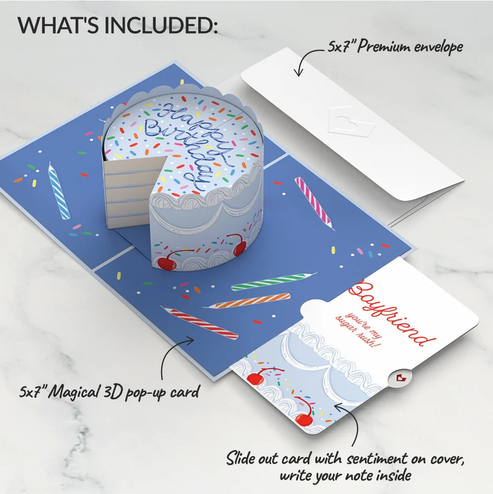 Sprinkled with Love Birthday Cake Pop-Up Card and Sentiment Set for Boyfriend