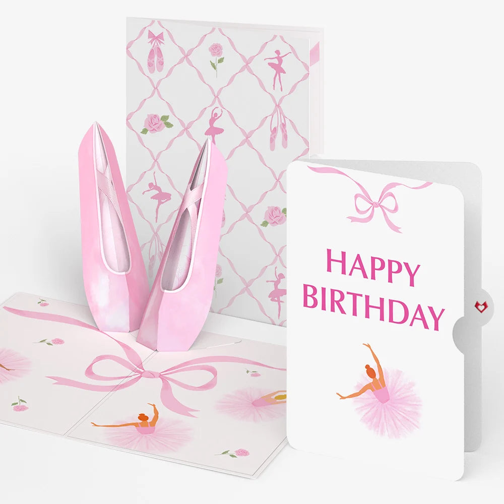 Ballet Slippers Birthday Pop-Up Card and Sentiment Set
