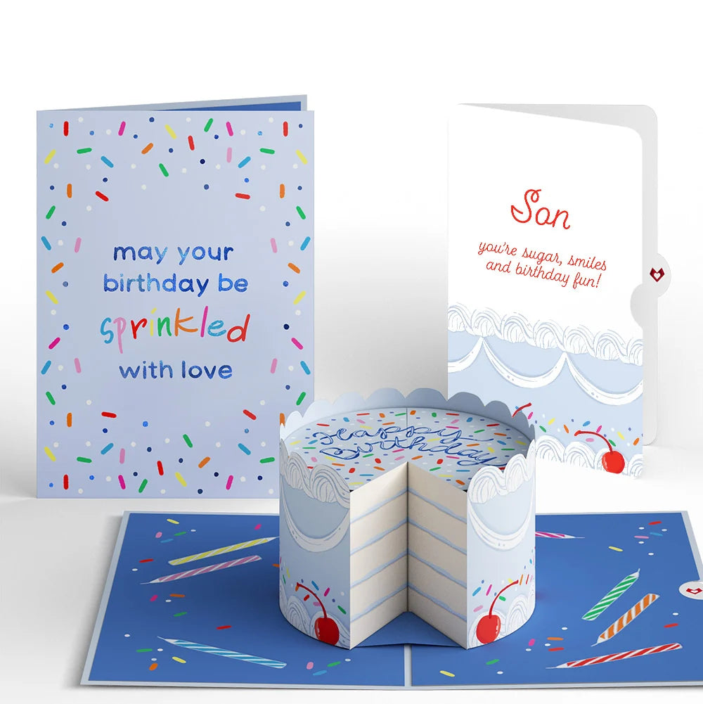 Sprinkled with Love Birthday Cake Pop-Up Card and Sentiment Set for Son