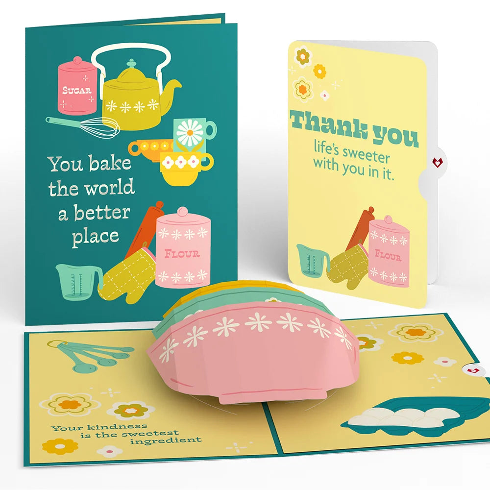 You Bake the World a Better Place Thank You Pop-Up Card and Sentiment Set