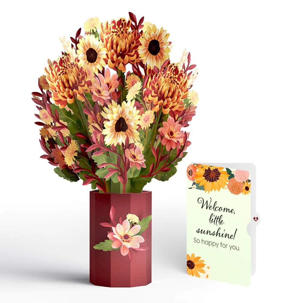 Fall Sunshine New Baby Bouquet and Sentiment Set