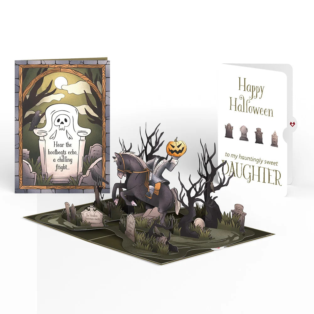 Headless Horseman Halloween Pop-Up Card and Sentiment Set for Daughter