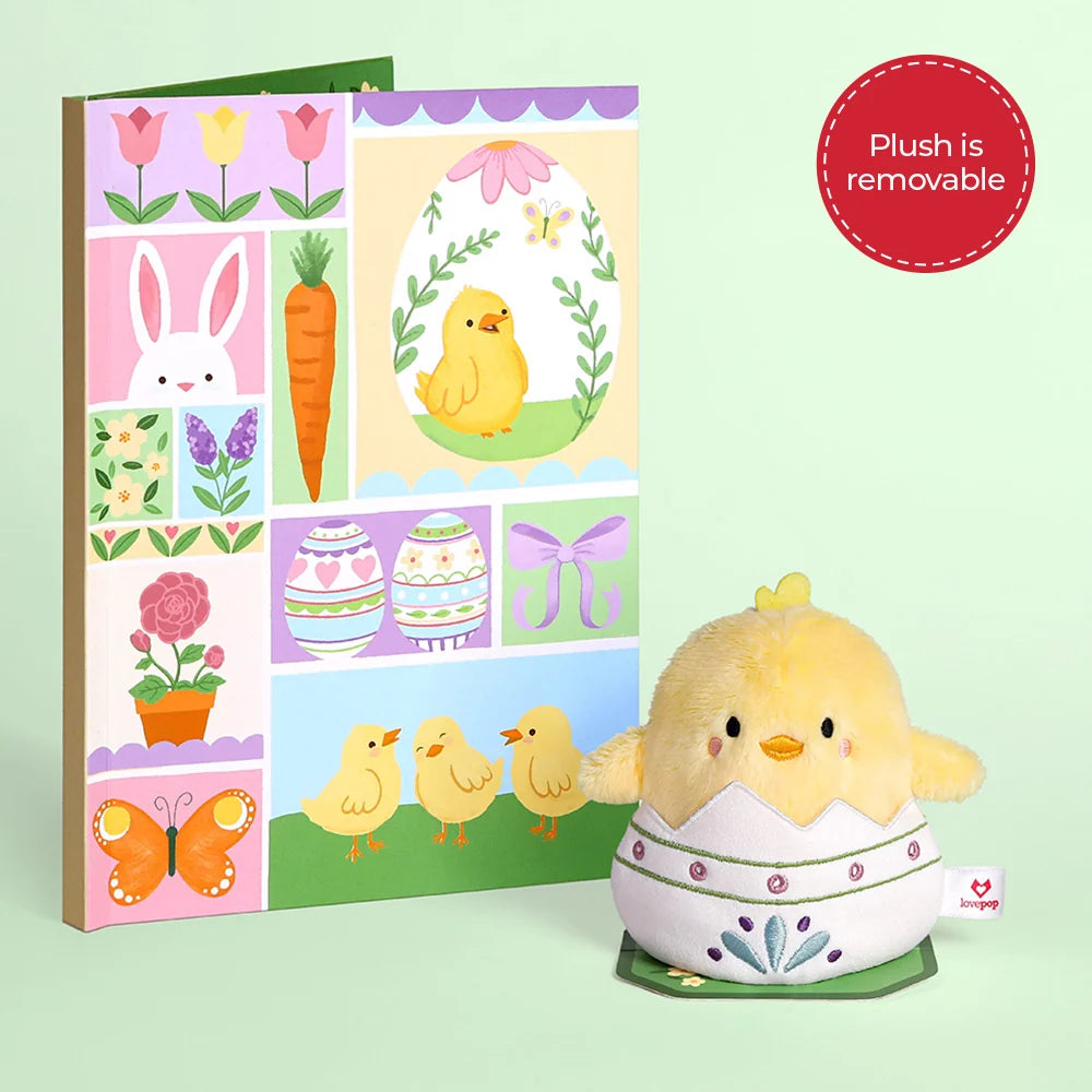 Spring Chick Plushpop Card