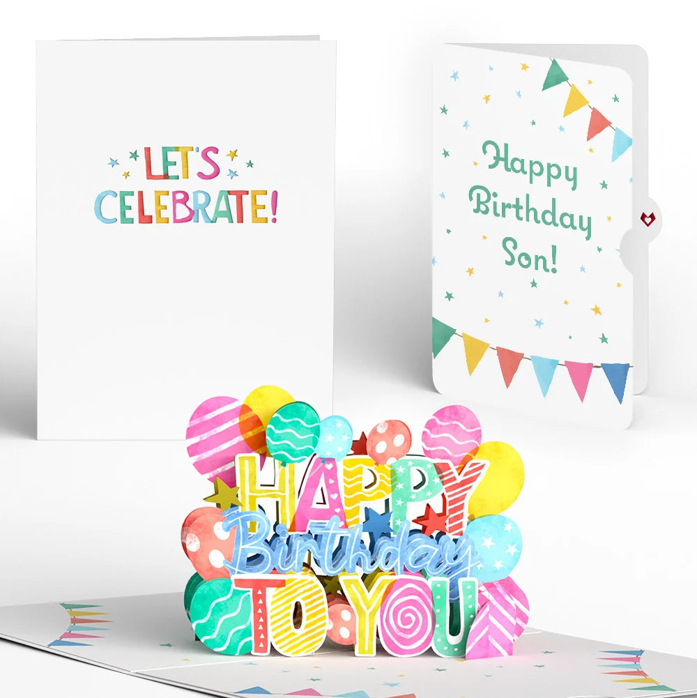 Let's Celebrate Birthday Pop-Up Card and Sentiment Set for Son