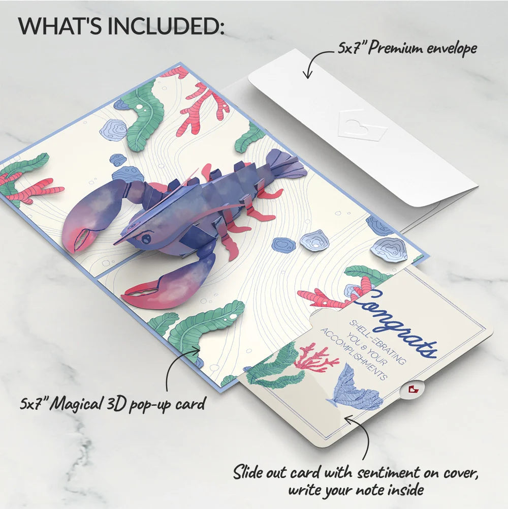 Vibrant Lobster Congratulations Pop-Up Card and Sentiment Set