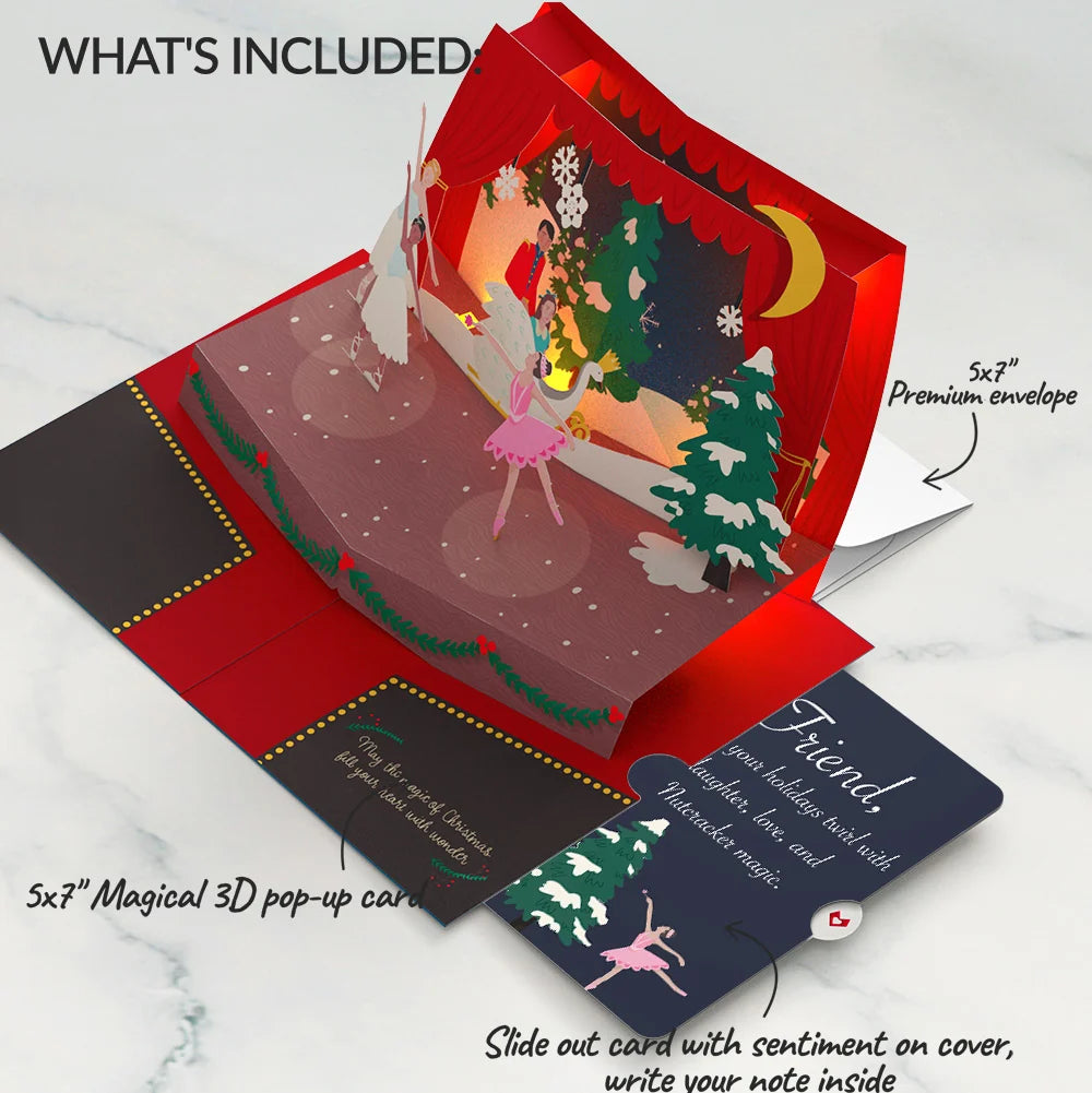 The Nutcracker Christmas Magic Music and Lights Pop-Up Card and Sentiment Set for Friend