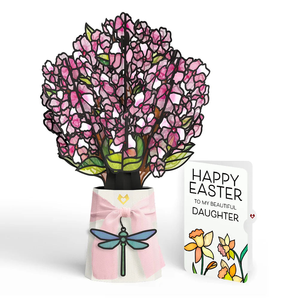 Sun-dappled Cherry Blossom Easter Suncatcher Bouquet and Sentiment Set for Daughter