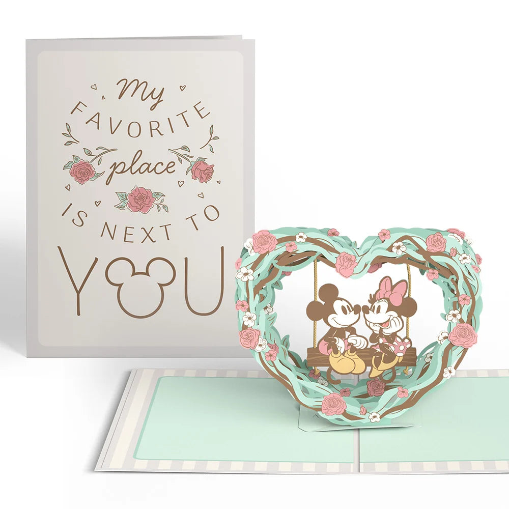 Disney's Mickey & Minnie Mouse My Favorite Place Is Next to You Pop-Up Card