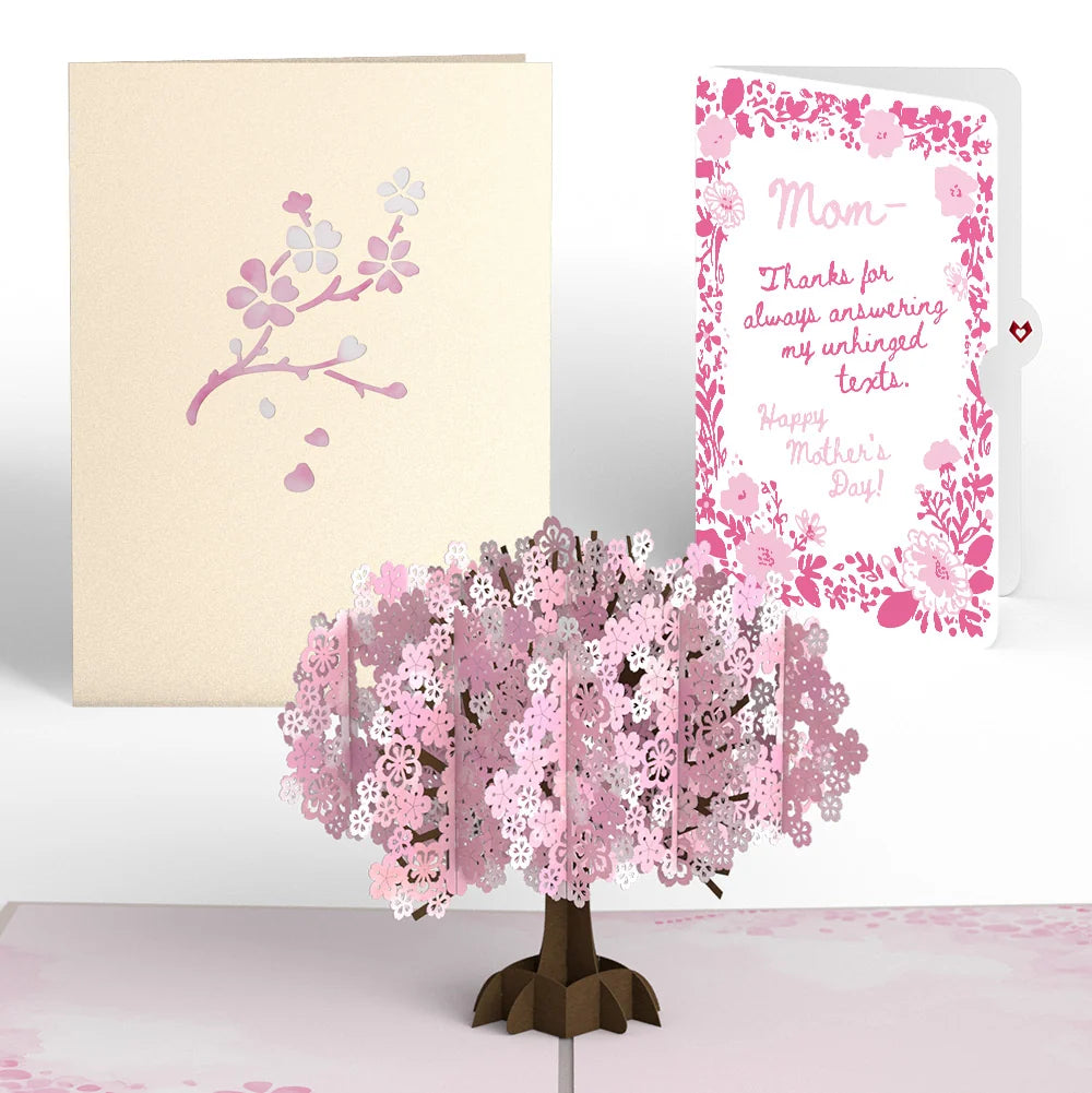 Cherry Blossom Mother’s Day Pop-Up Card and Blushing Garden Frame Sentiment Set for Mom