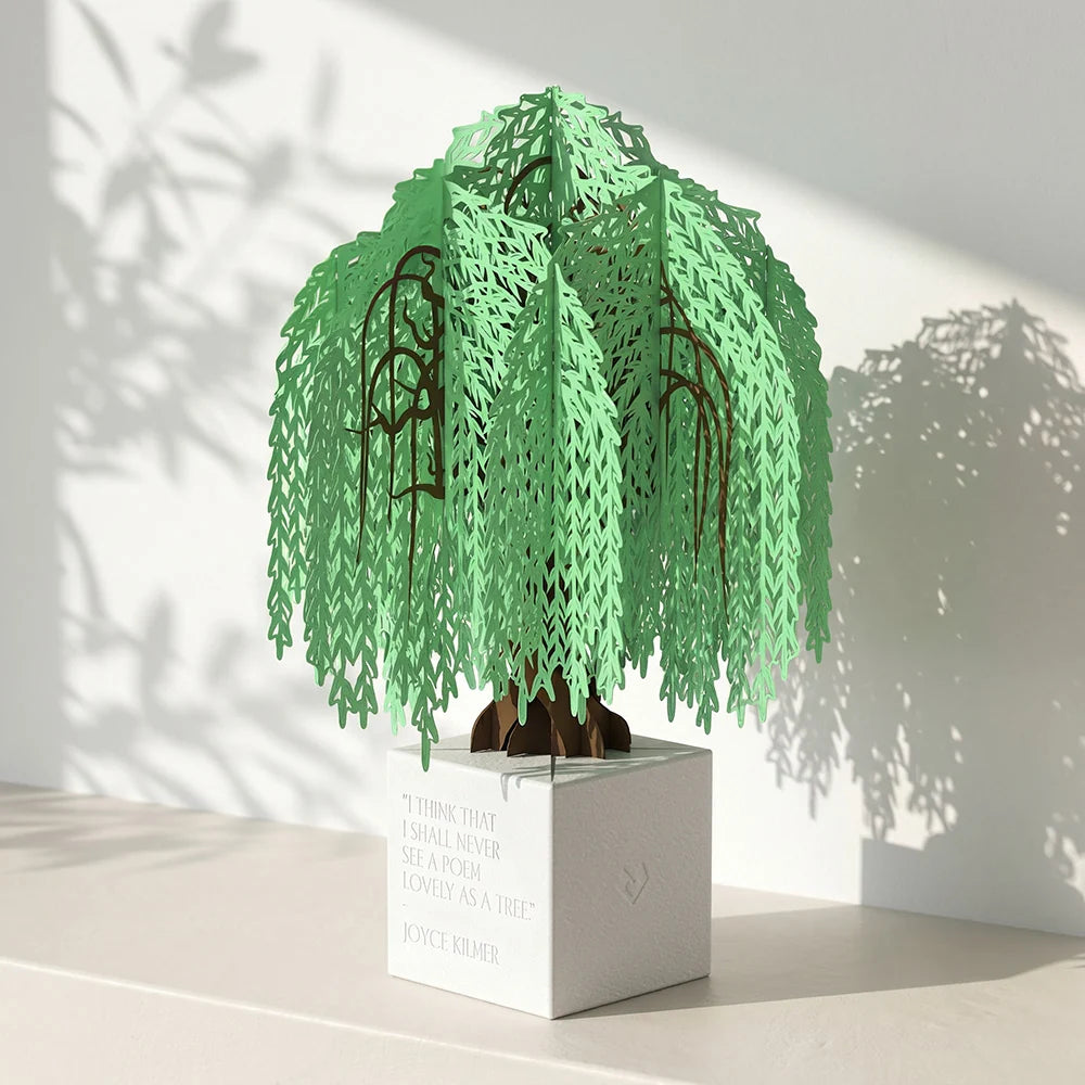 Weeping Willow Poet Tree Pop-Up Paper Sculpture