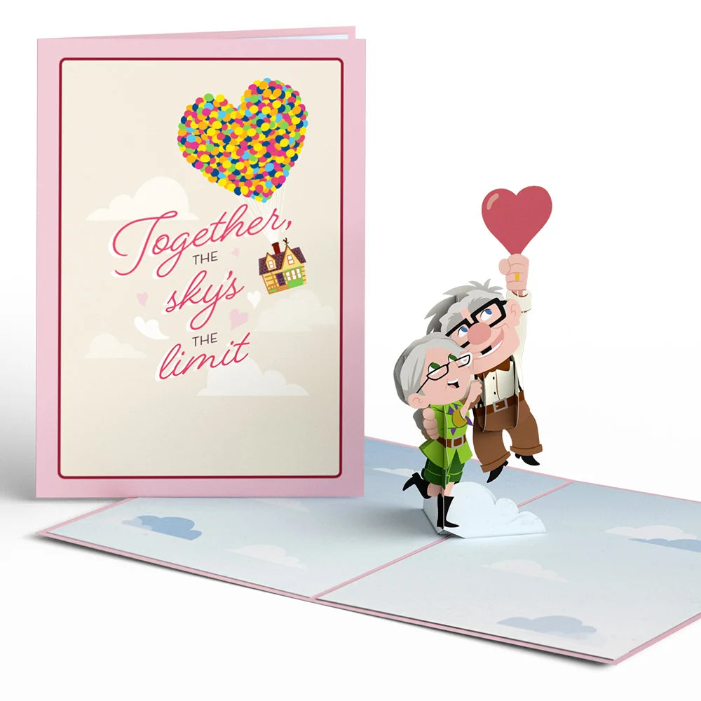 Disney and Pixar Up Sky Is the Limit Pop-Up Card & Flower Buds Bouquet Bundle