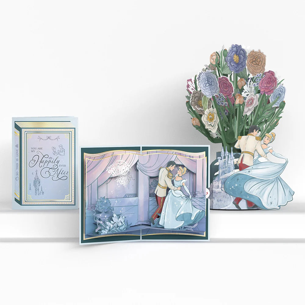 Disney’s Cinderella Pop-Up Card & Flower Buds Bouquet Bundle