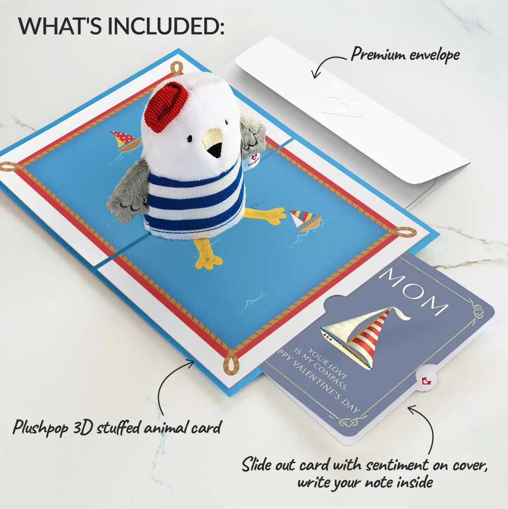 'Ahoy There' Valentine Plushpop Card and Sentiment Set for Mom