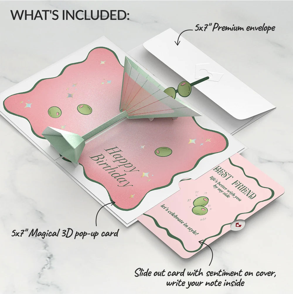 Just a Tini Bit Older Birthday Pop-Up Card and Sentiment Set for Best Friend