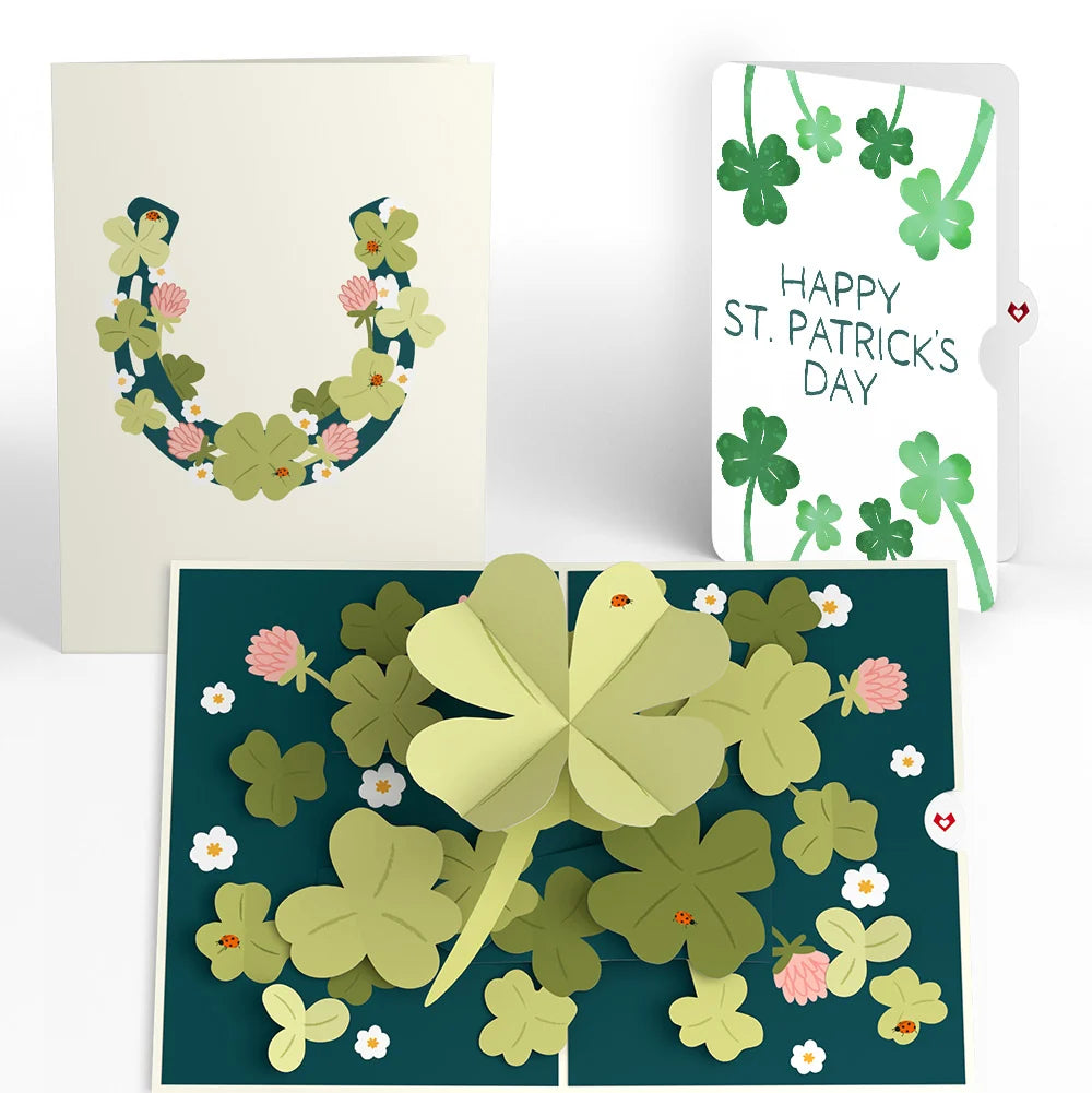 Shamrock Fields St. Patrick’s Day Pop-Up Card and Shamrock Sprigs Sentiment Set